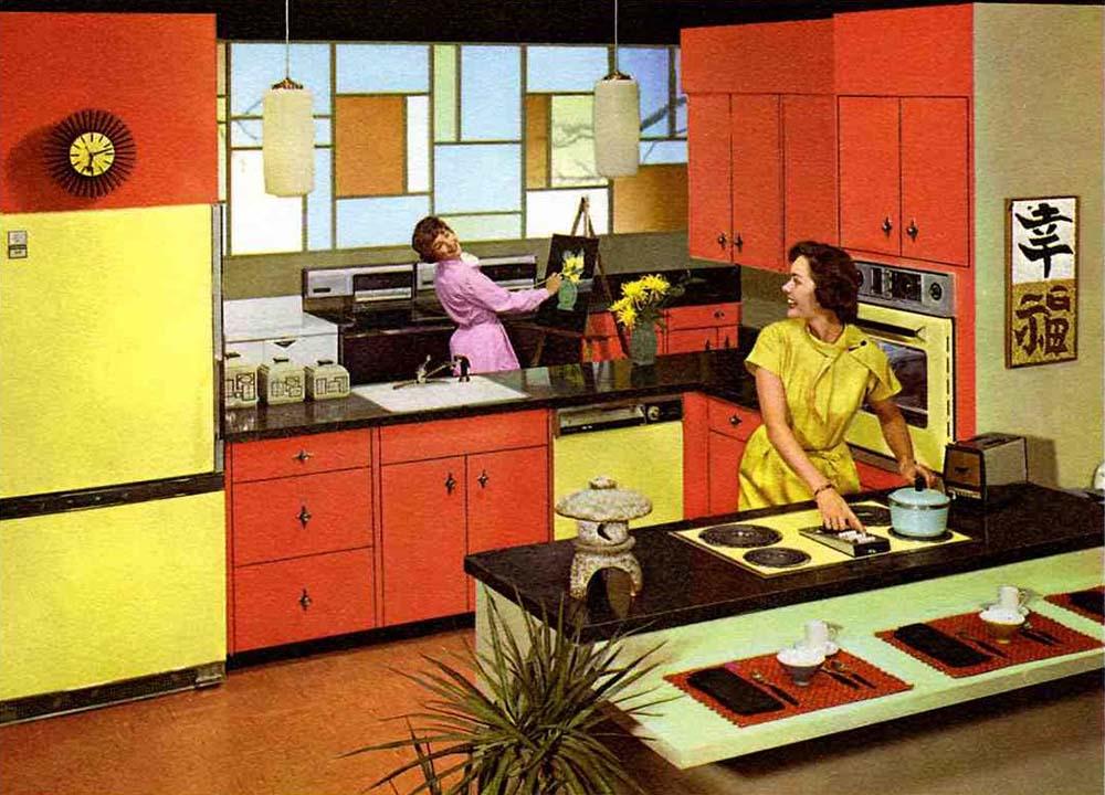 30 Vintage Kitchens from Atomic Age to Disco Era Flashbak