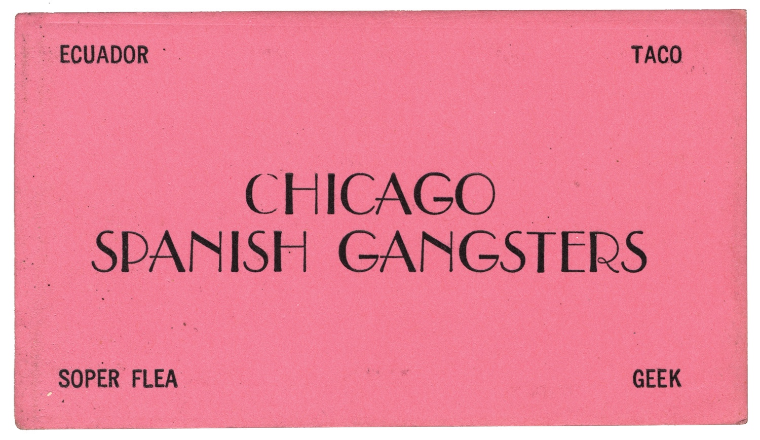 Compliments of Chicago Gang Business Cards from the 1970s and 1980s