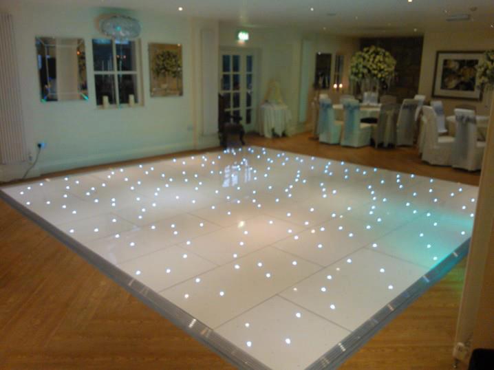 Pure Gloss White with Twinkle Starlight Effects new Flash Dance Floors