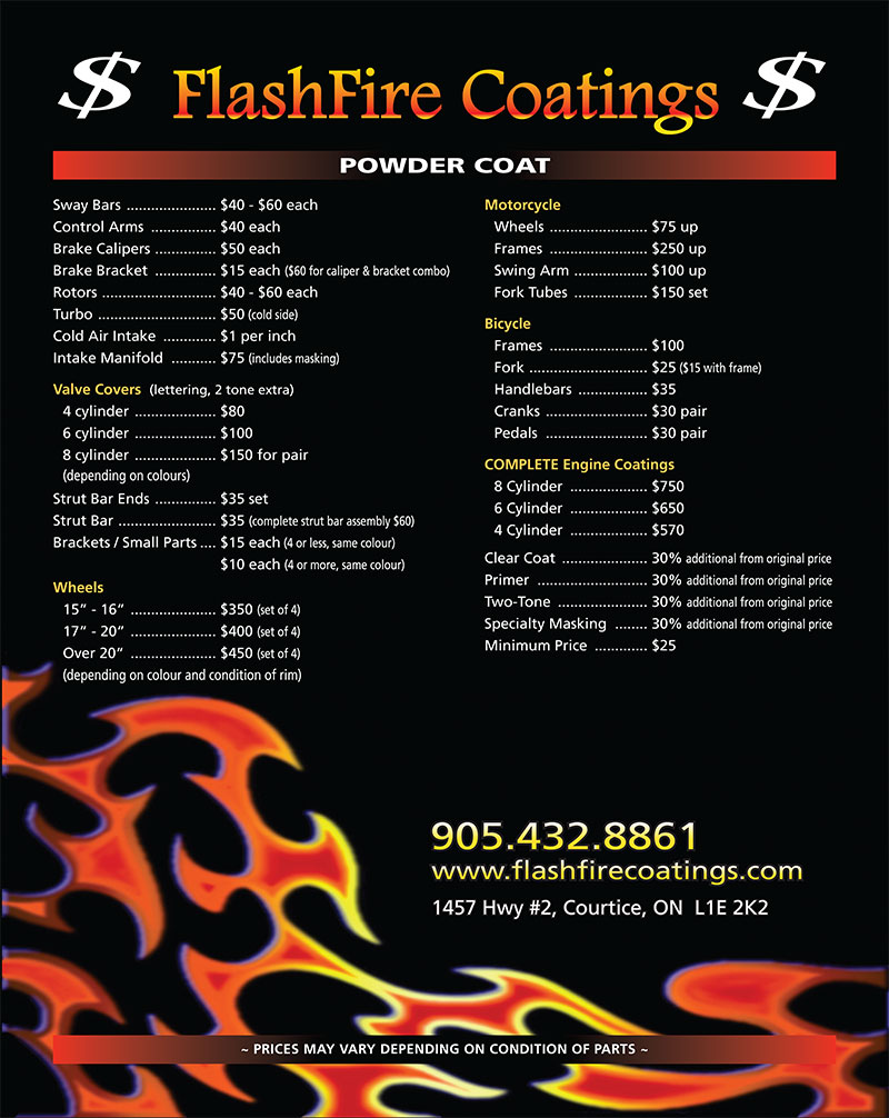 Whitby Powder Coatings Whitby Paint Treatments Whitby Parts Painting