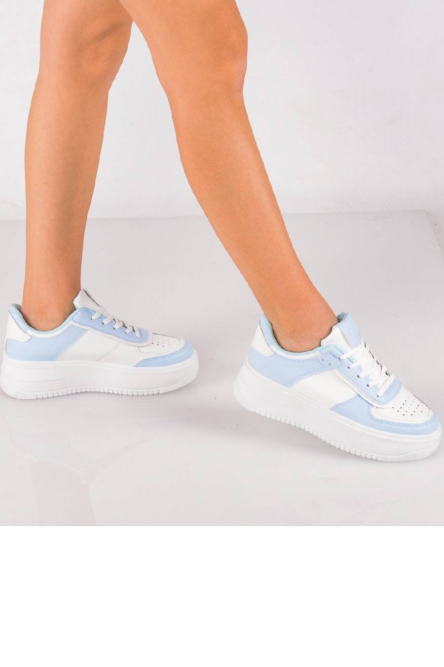 Pastel blue sneakers Flashing Diaries