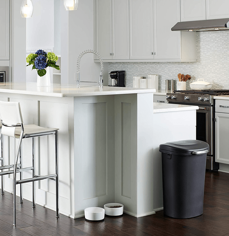 Rubbermaid 1843027 Touch Top 13 Gallon Plastic Wastebasket Trash Can or