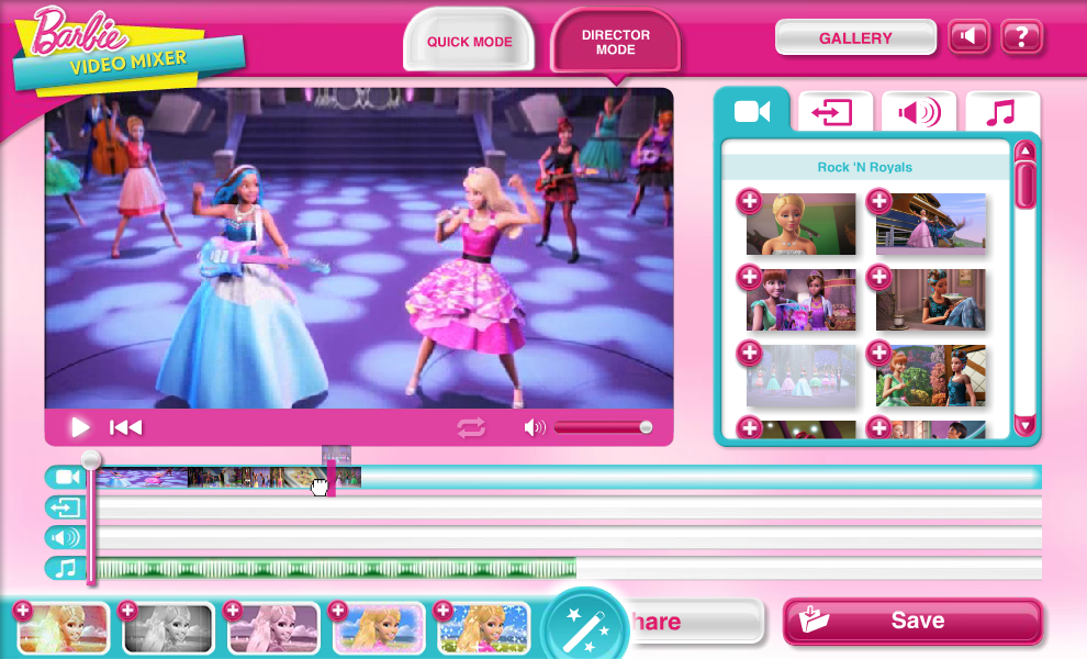 Barbie Video Mixer Play Online on Flash Museum 🕹️