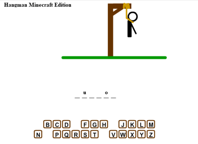 Hangman Minecraft Edition Play Online on Flash Museum 🕹️