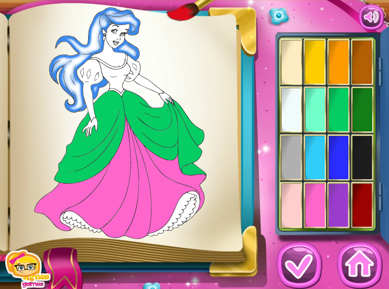 Princess Coloring Book Play Online on Flash Museum 🕹️