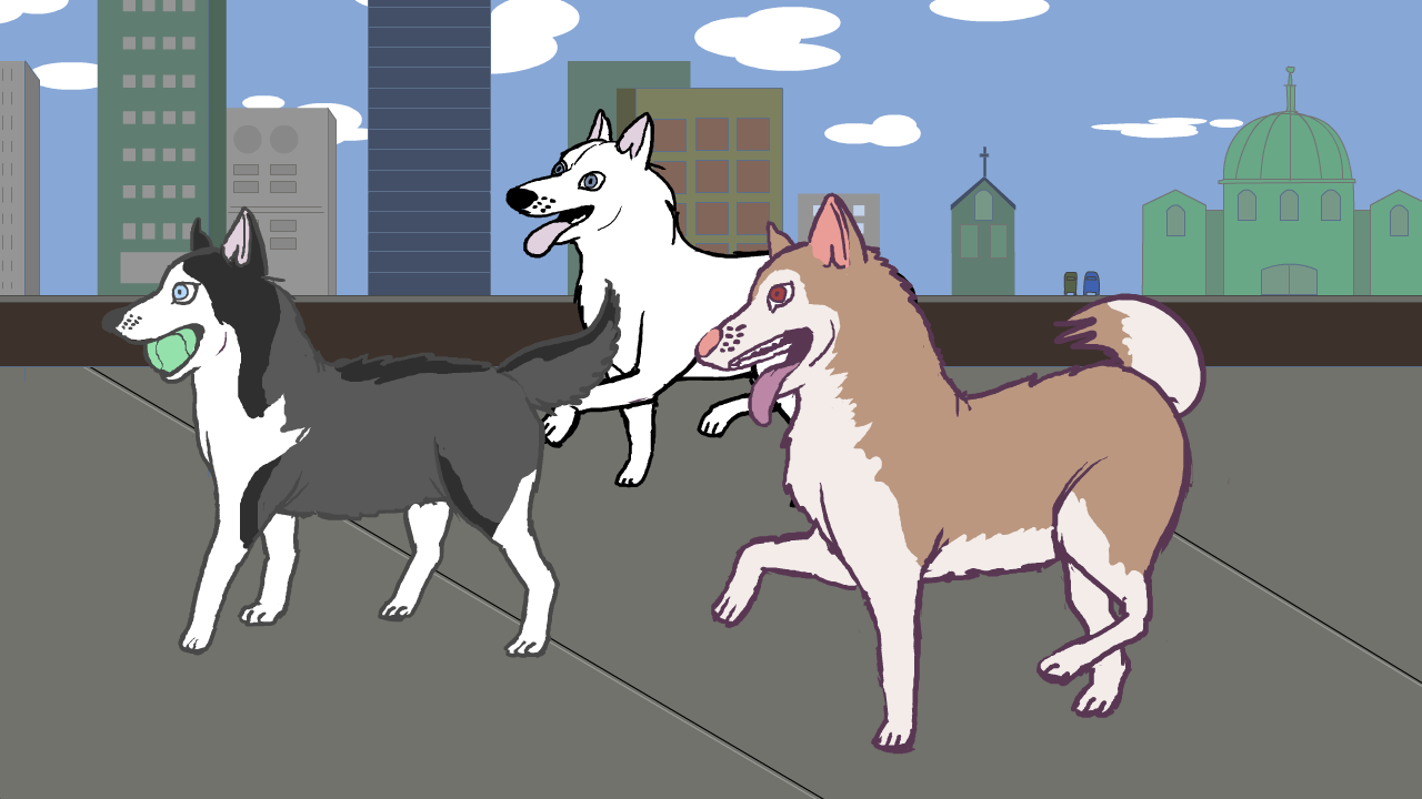 Three Little Dogs Play Online on Flash Museum 🕹️