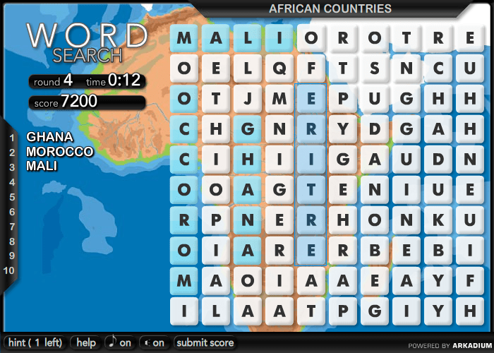 Word Search (Arkadium) Play Online on Flash Museum 🕹️