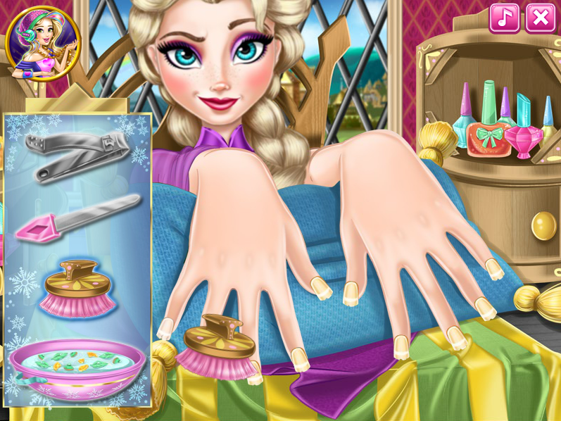 Elsa Nails Spa Play Online on Flash Museum 🕹️
