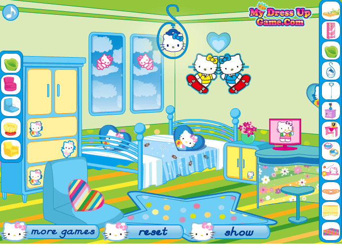 Hello Kitty Fan Room Play Online on Flash Museum 🕹️