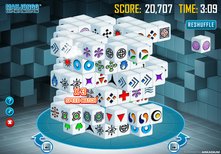 Mahjongg Dimensions Classic Play Online on Flash Museum 🕹️