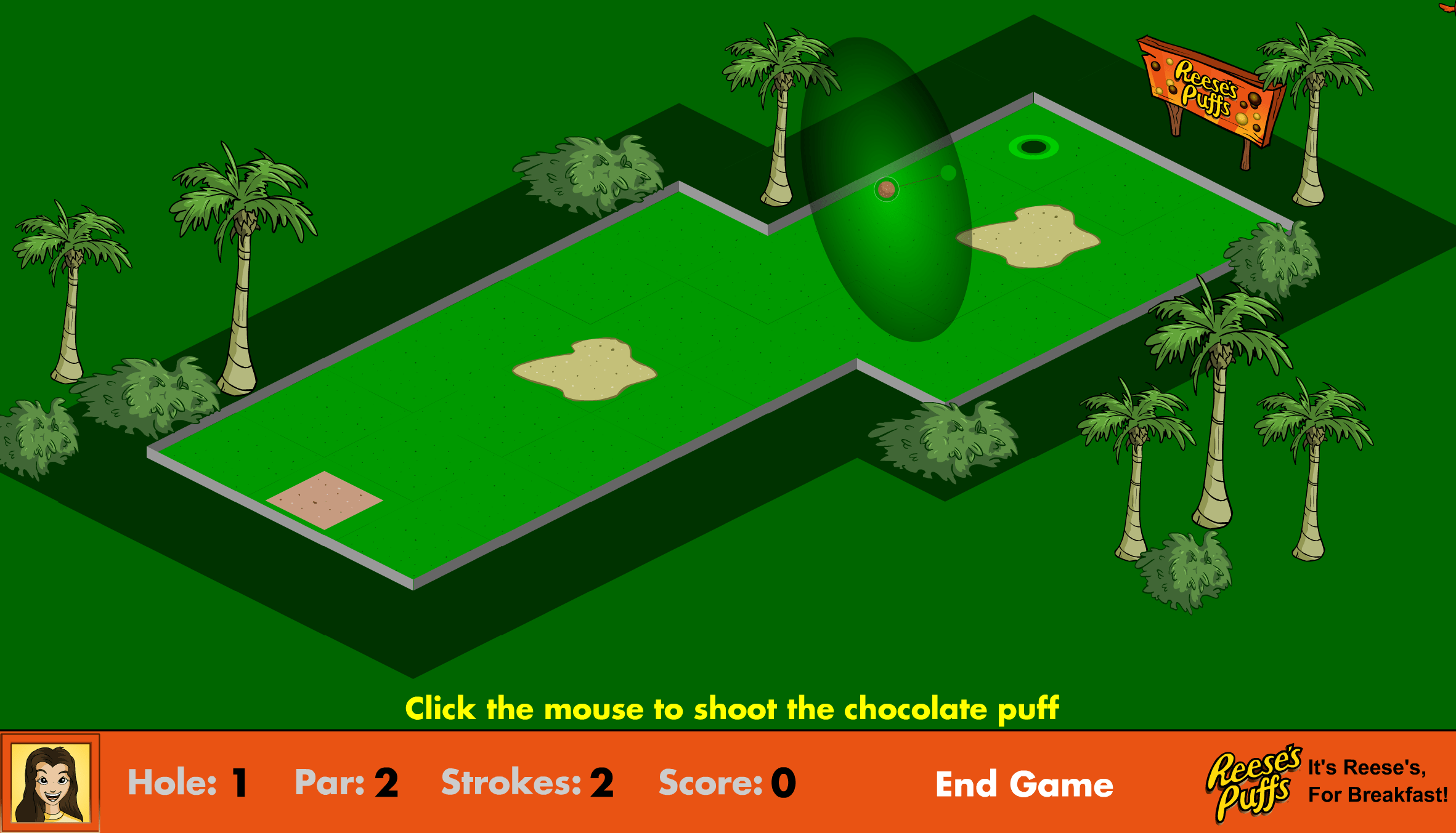 Reese's Puffs MiniGolf Pyramids and Desert Course Play Online on