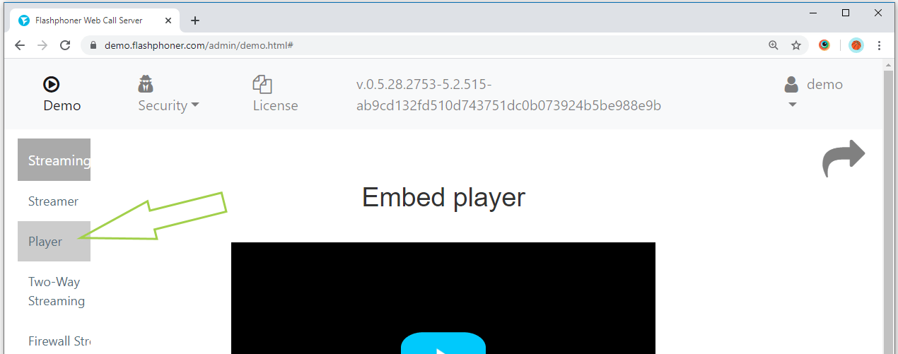 Testing RTSPHTML5 player Flashphoner Streaming & Calls for Web