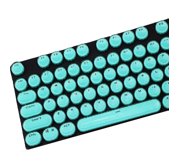 Acrylic Double Shot Keycaps Round Typewriter Style Flashquark