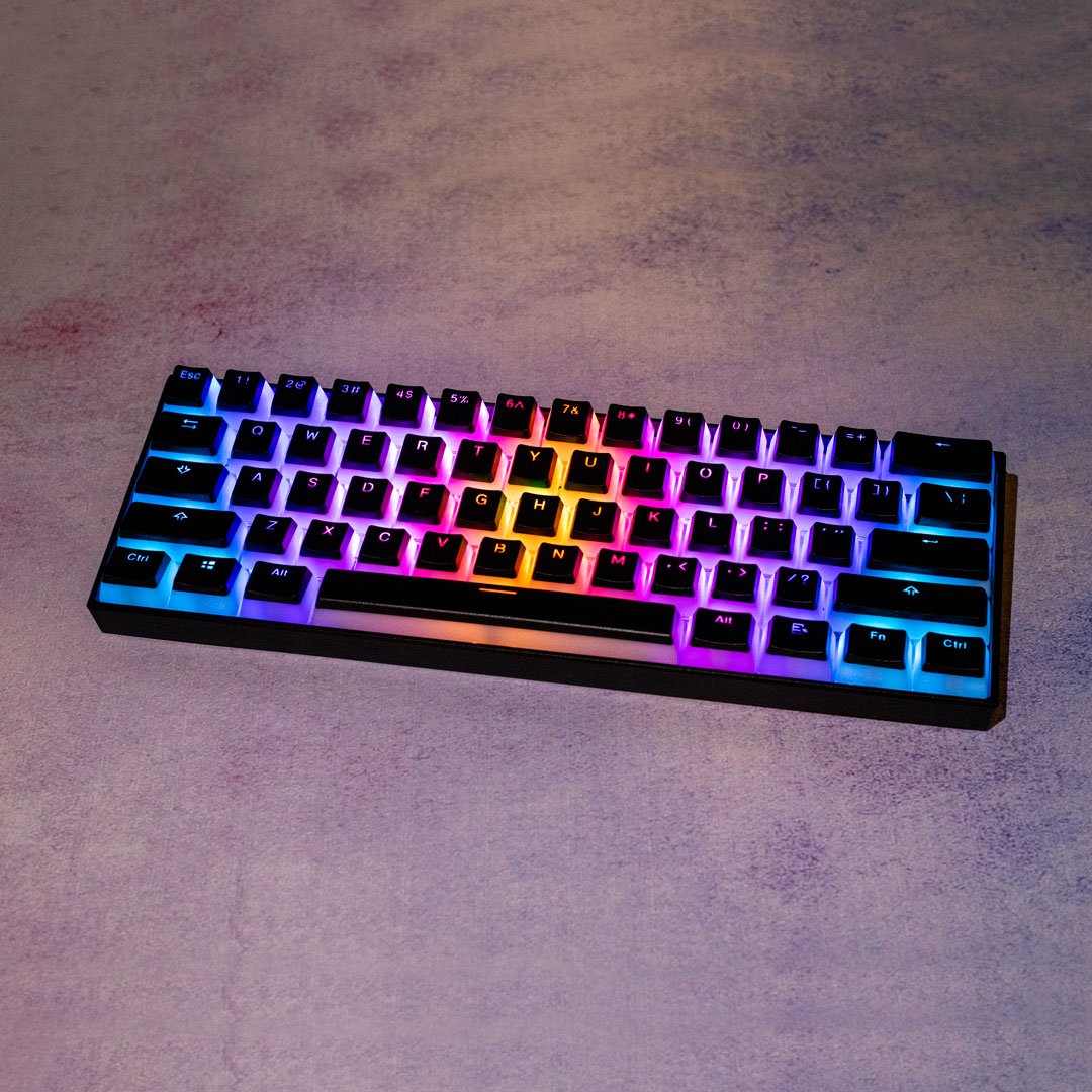 OEM PBT Pudding Keycaps Black and White 104 Keys Flashquark