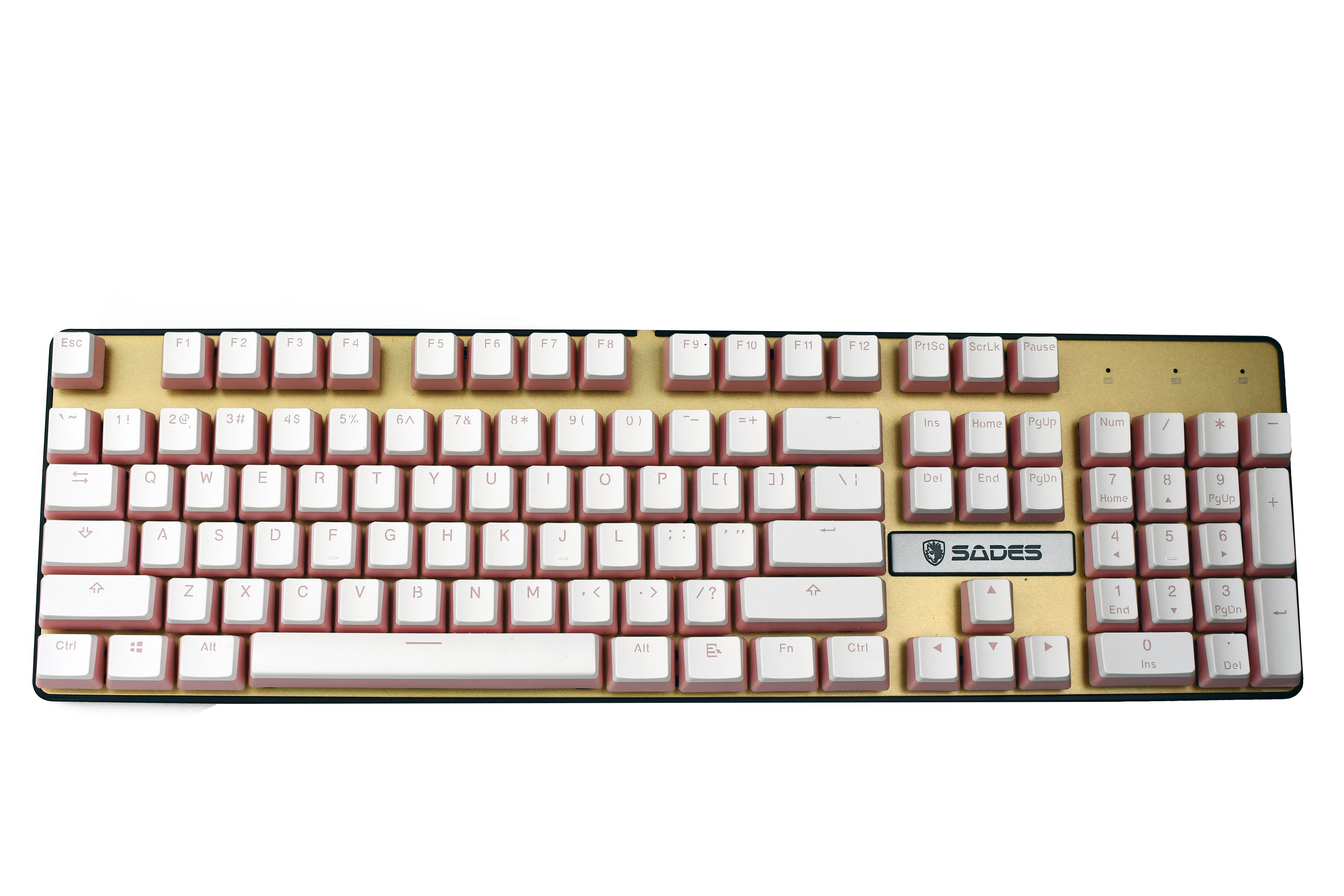 PBT Pudding Keycaps Pink and White OEM Profile 104 Keys Flashquark