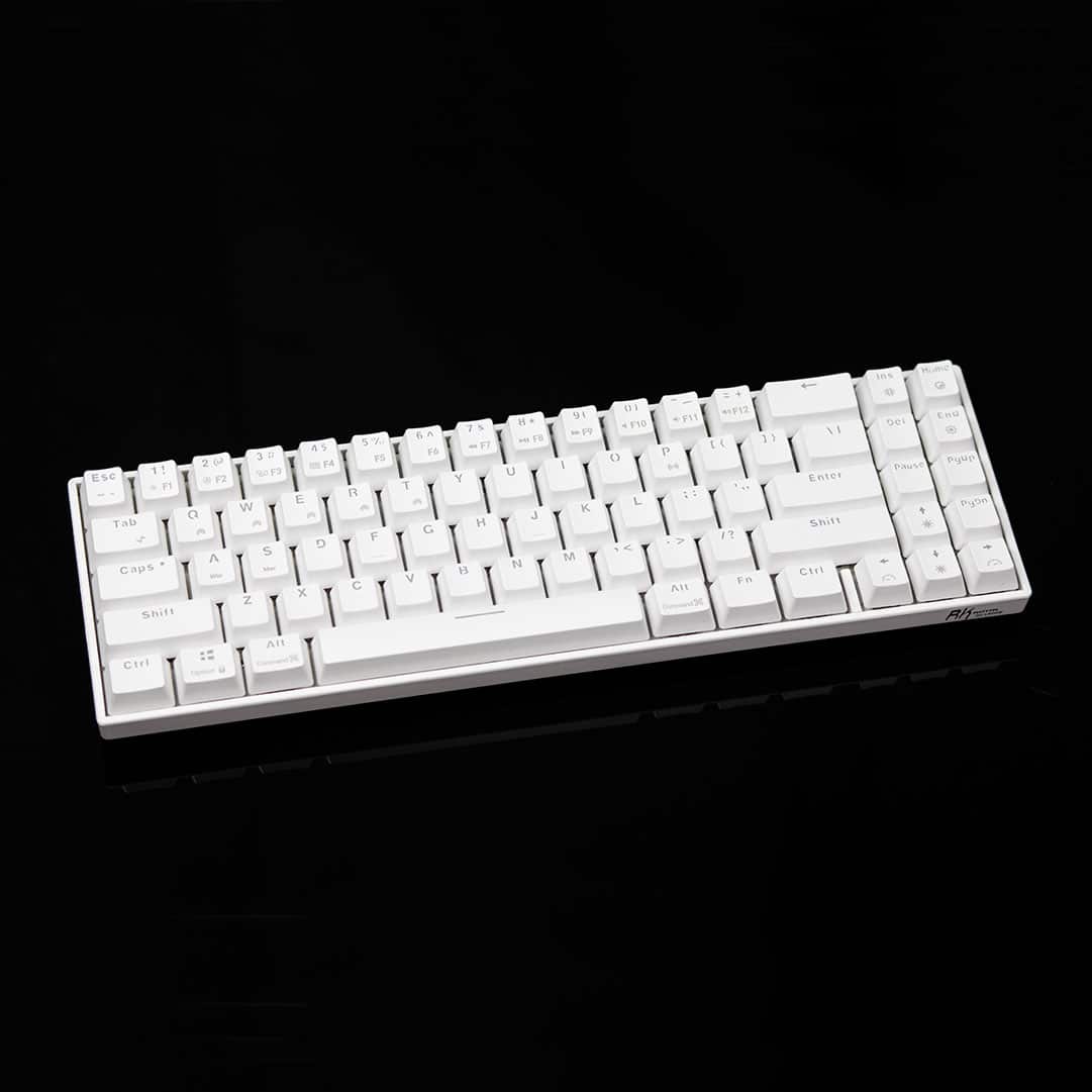 RK71 RGB 71 Key Bluetooth Mechanical Keyboard White Case