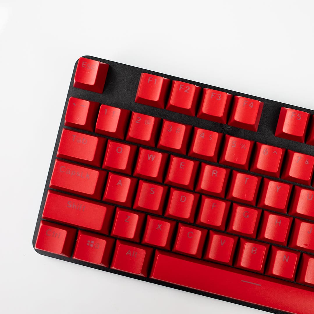 OEM Profile Translucent Mixable Keycaps Red Flashquark