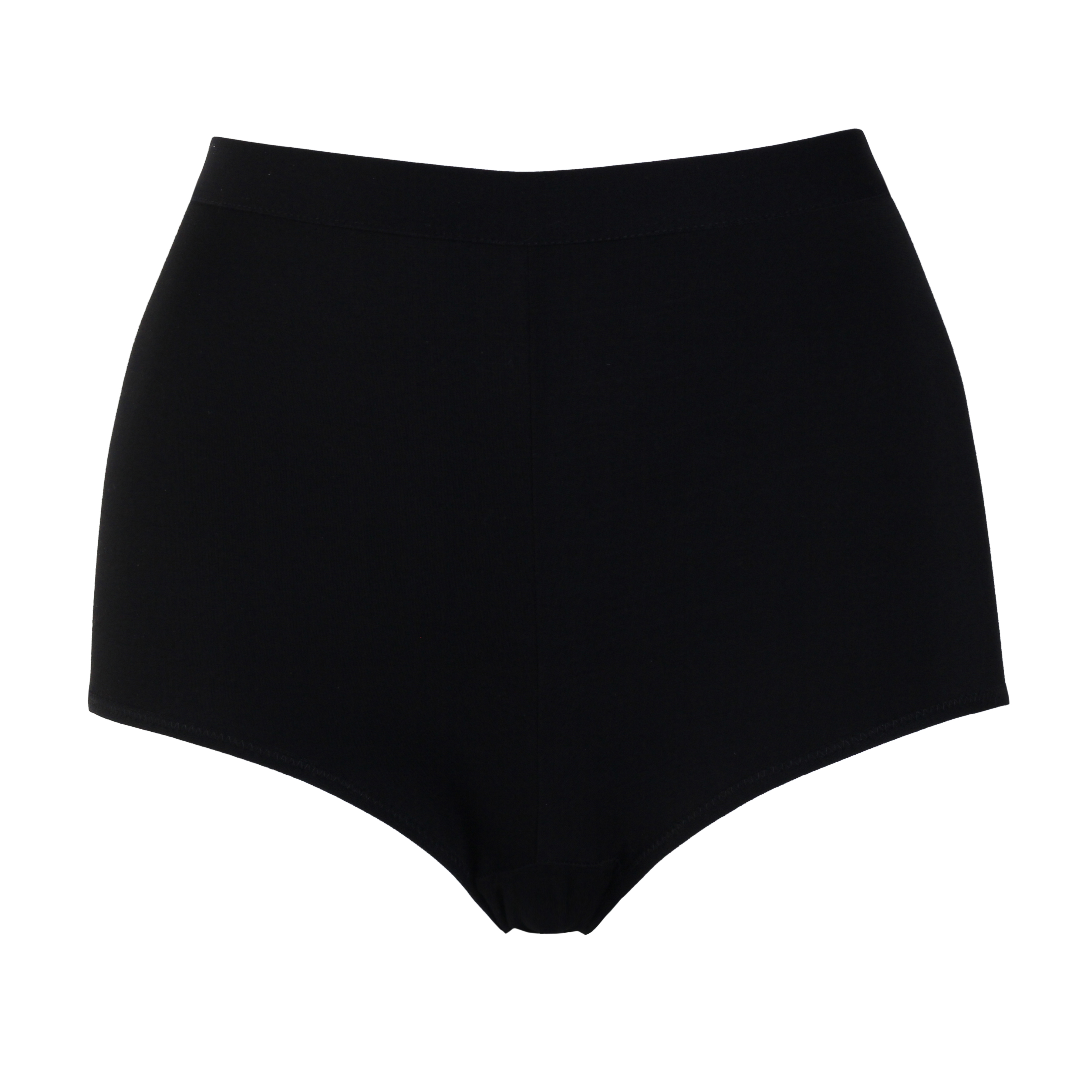 High Waist Shorts From Black Organic Jersey by Flash