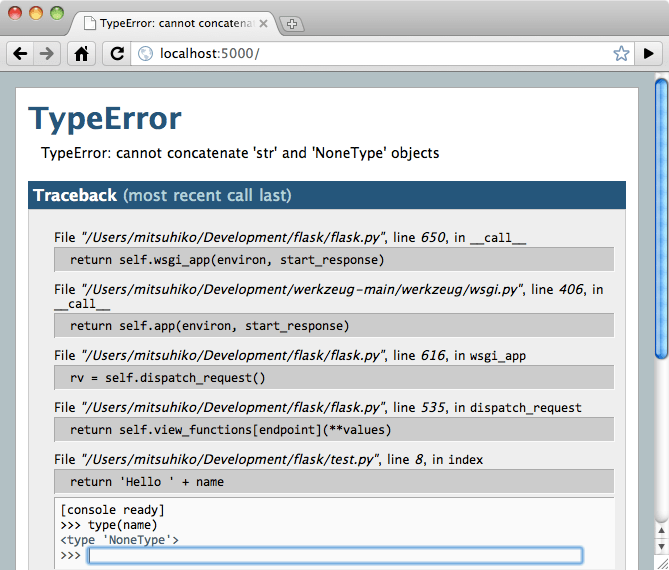 Quickstart — Flask 0.1 documentation