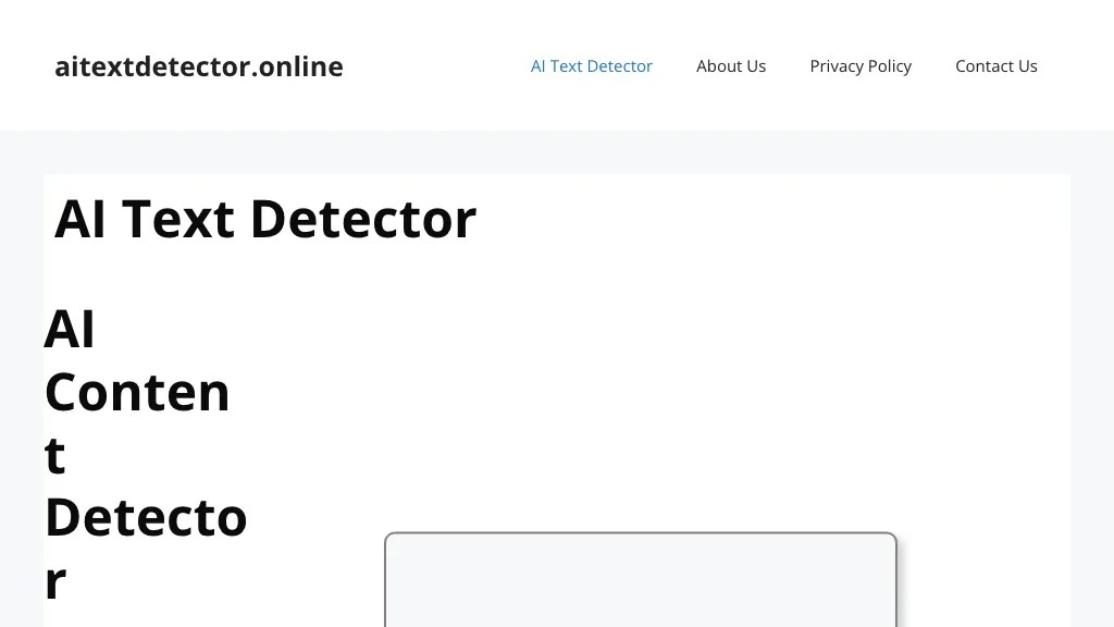 AI Text Detector AI Tools