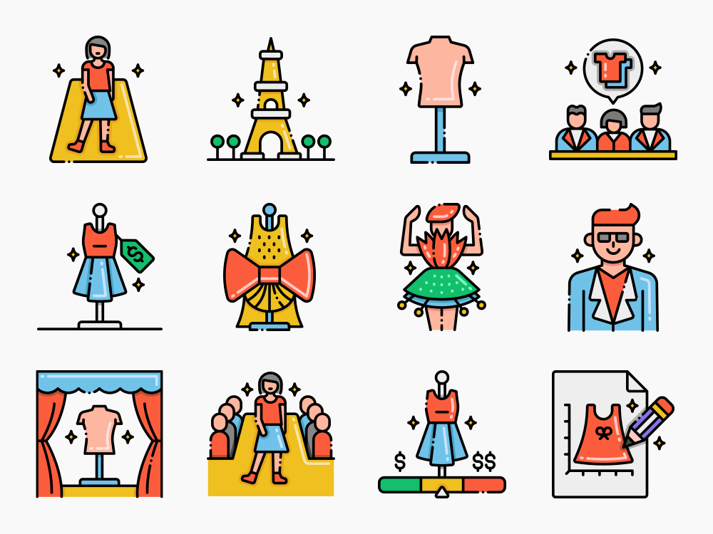 80 Designer Event Icon Set Flat Icons