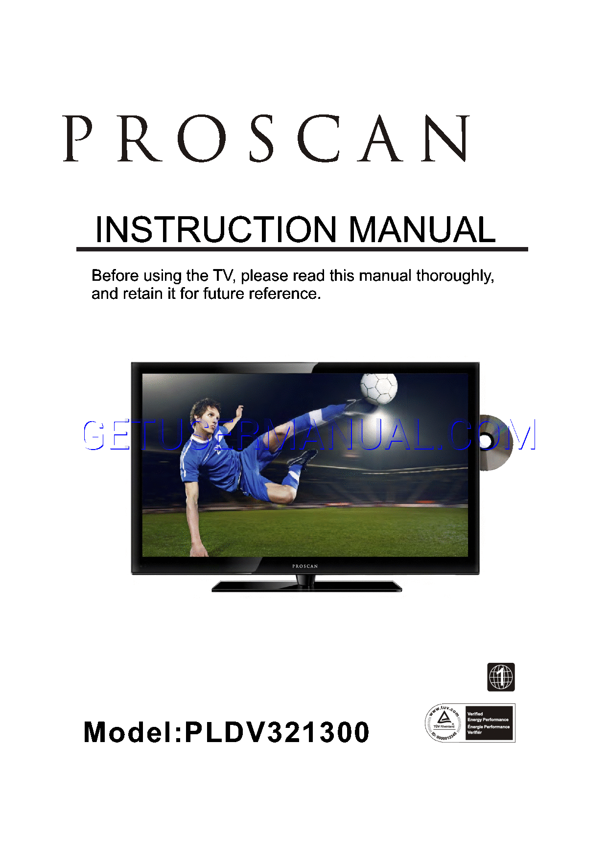 ProScan 평면 TV PLDV321300 사용자 매뉴얼 무료 다운로드