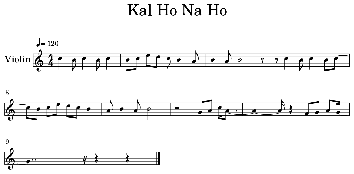 Kal Ho Naa Ho Keyboard Notes / Kal Ho Naa Ho Song Piano Notes / The
