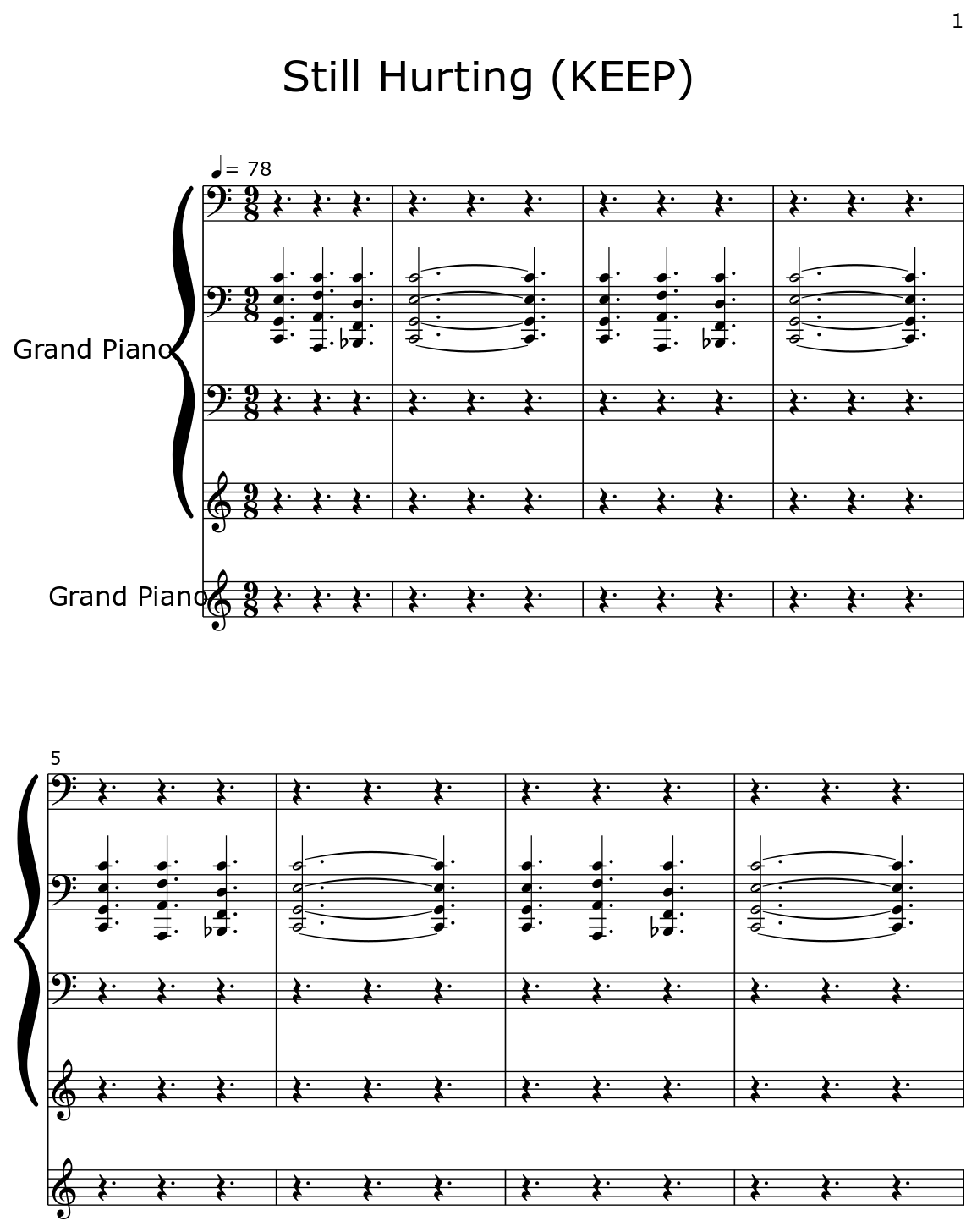 Still Hurting (KEEP) Sheet music for Piano