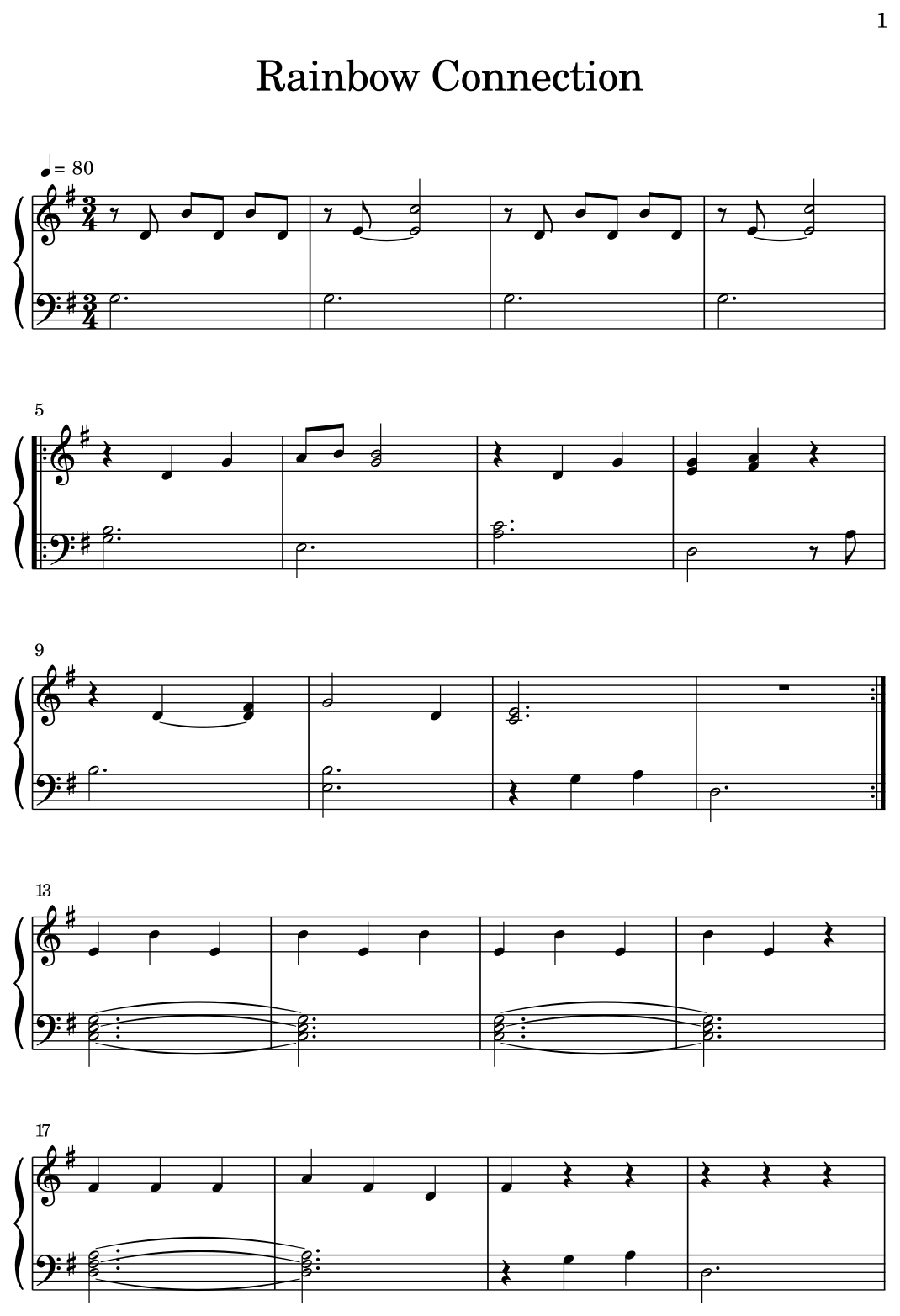 Rainbow Connection Sheet music for Piano