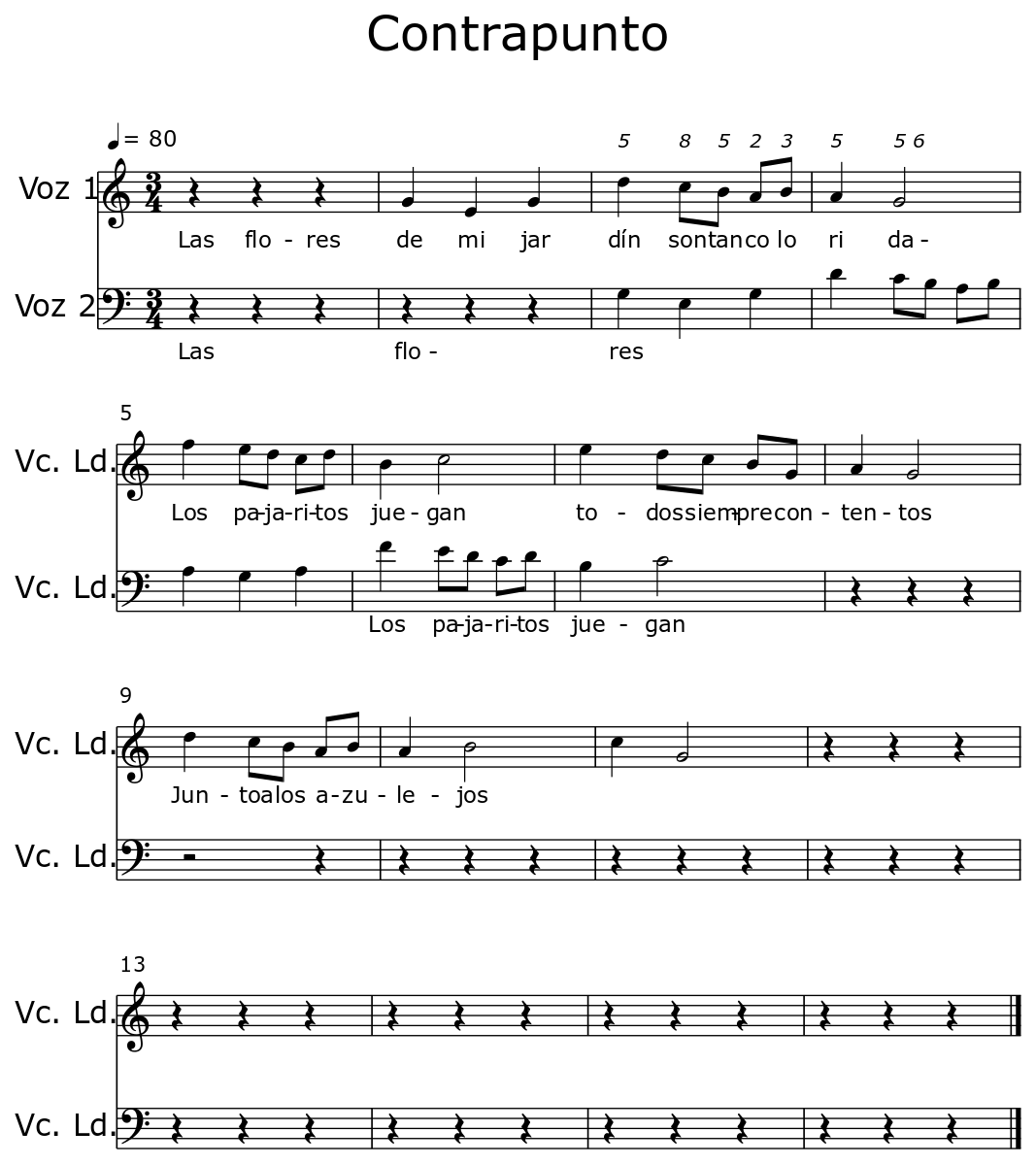 Contrapunto Sheet music for Voice Lead