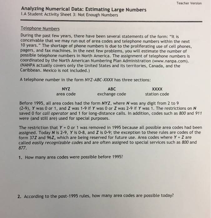 Analyzing Numerical Data Large Number Estimation Activity Sheet 1 Answer Key Flat Glass
