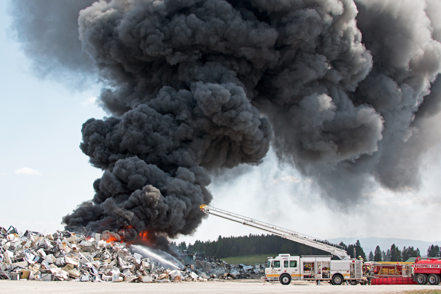 Massive Fire Sparks at Flathead County Landfill Flathead Beacon