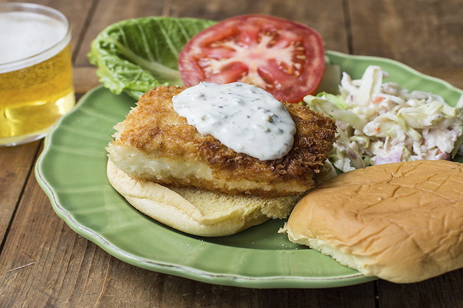 Halibut Fried Fish Sandwich Flathead Beacon