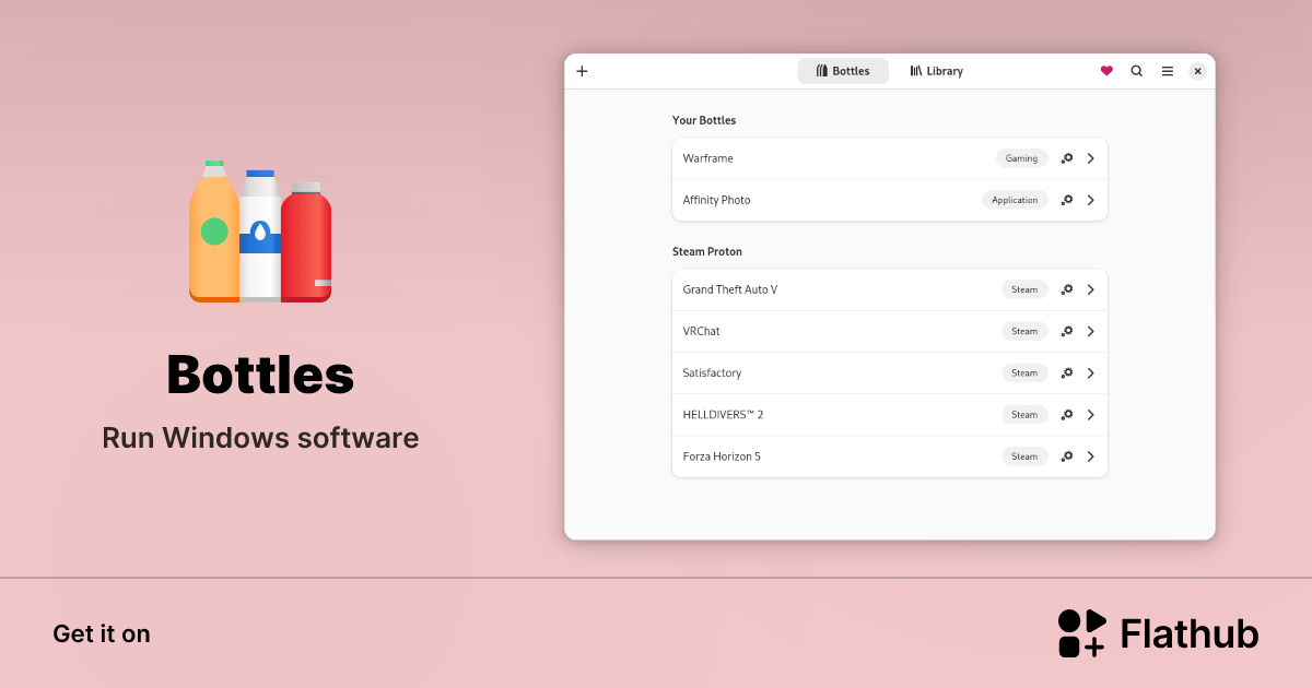 Install Bottles on Linux Flathub