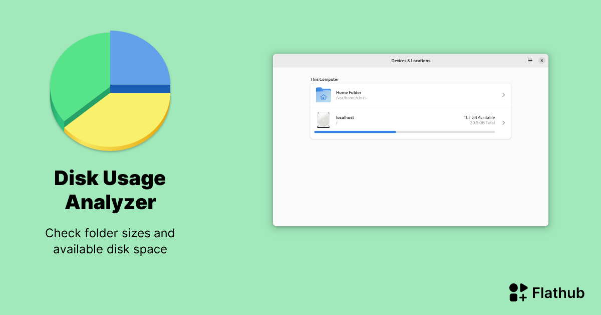 Install Disk Usage Analyzer on Linux Flathub