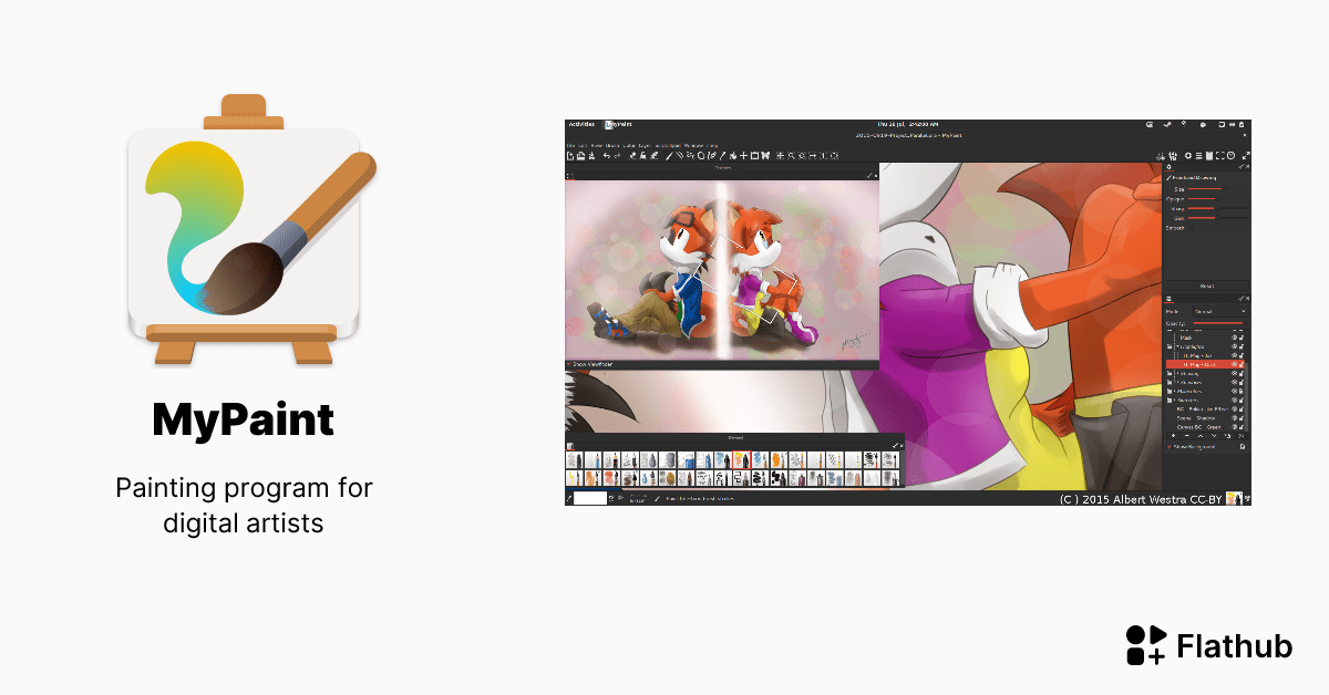 Install MyPaint on Linux Flathub