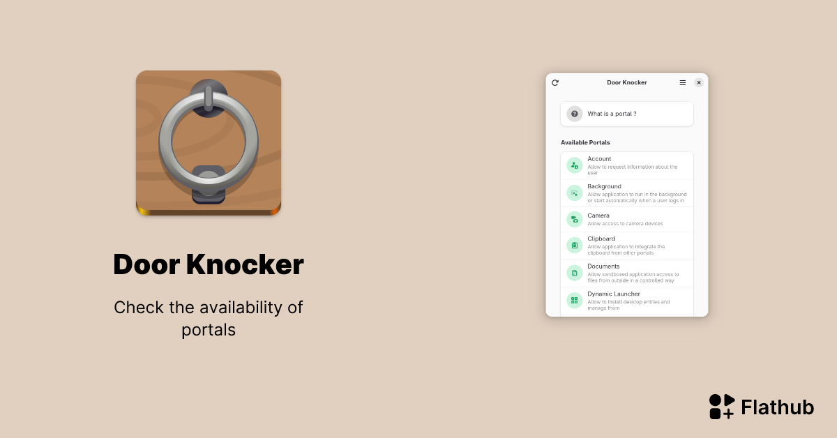 Install Door Knocker on Linux Flathub