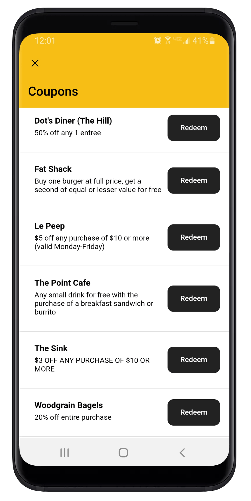 Exclusive Cardholder Coupons Flatiron Meal Plan
