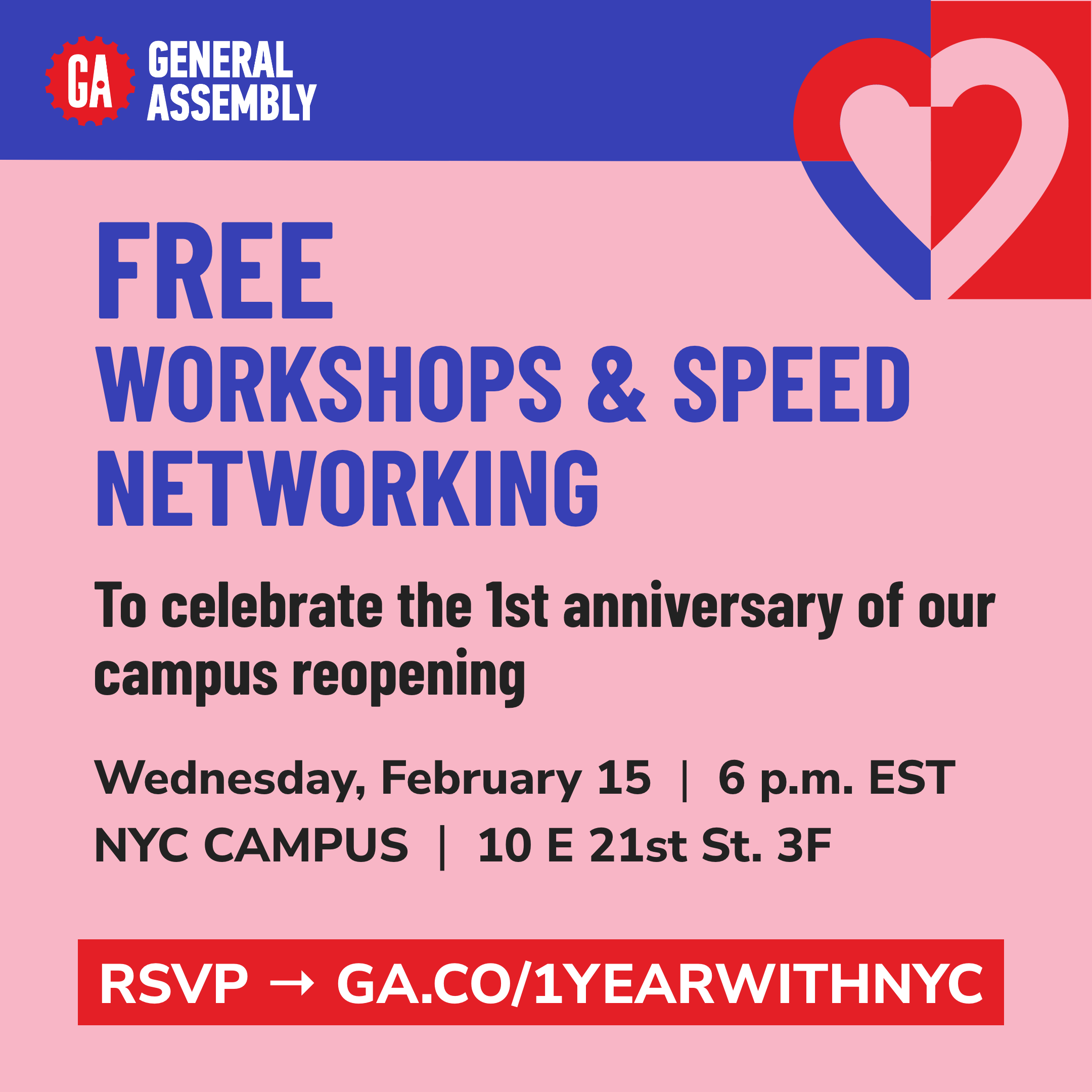 General Assembly Code with HTML, CSS, & JavaScript + Speed Networking