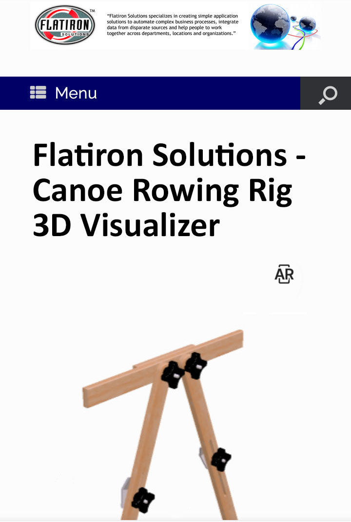 3D Product Viewers / AR Augmented Reality Flatiron Solutions, Inc.