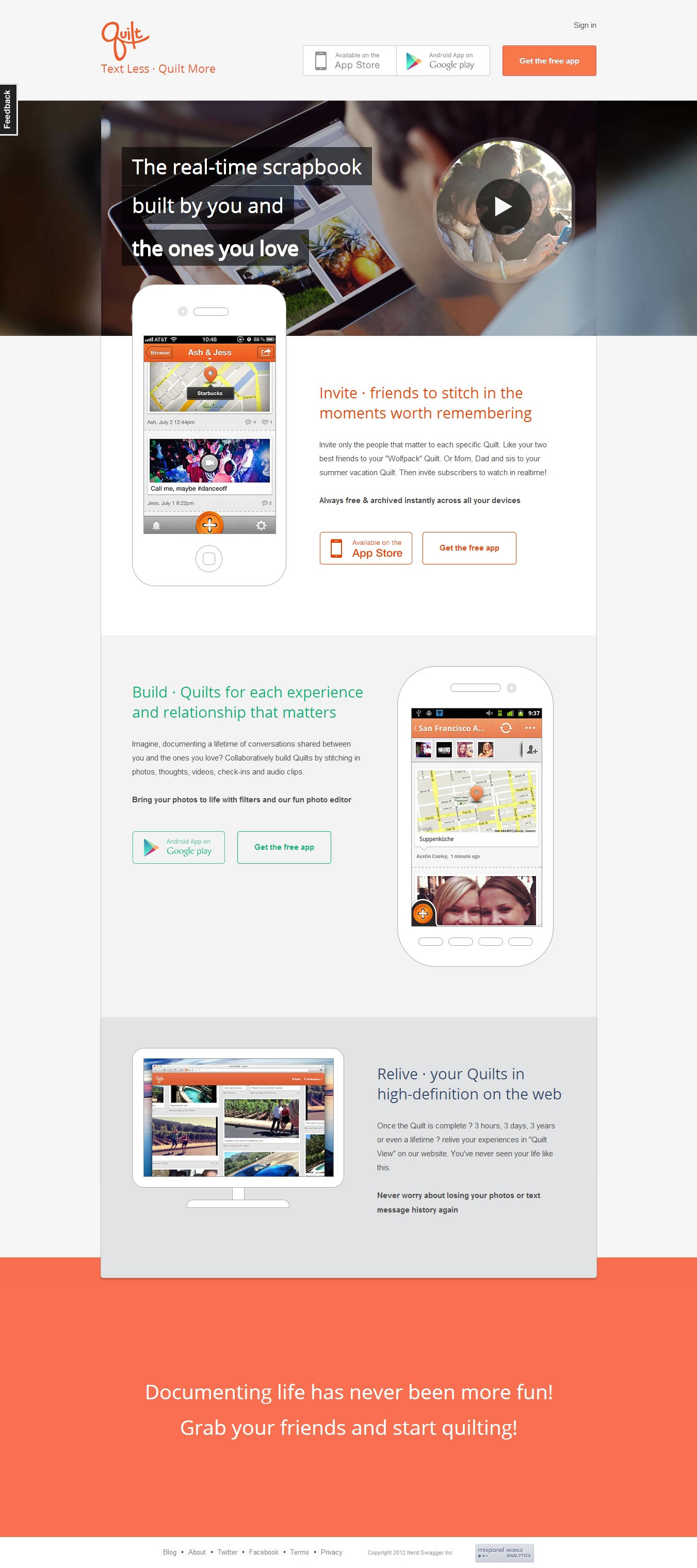 The Quilt App Flat UI Design Trends
