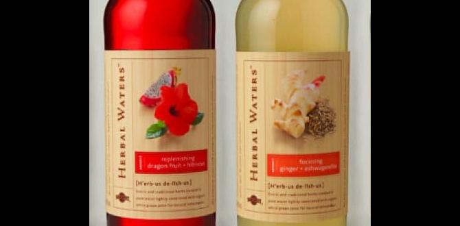 functional herbal waters with cucumber and basil