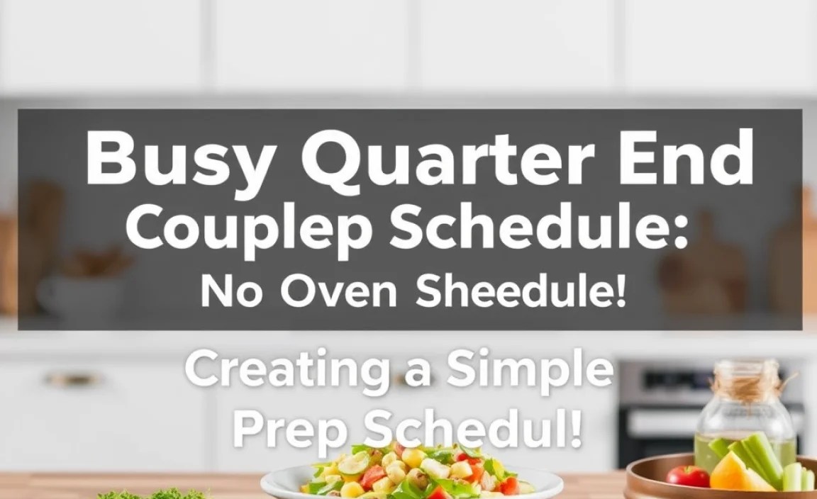 Creating a Simple Prep Schedule