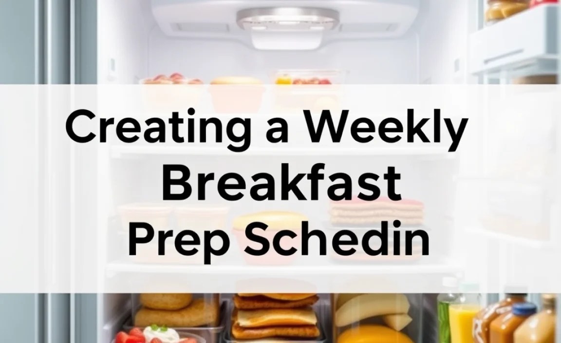Creating a Weekly Breakfast Prep Schedule