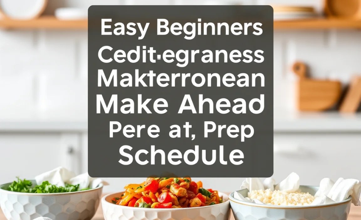Creating Your Make Ahead Prep Schedule