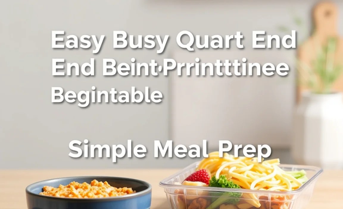 Simple Meal Prep for Beginners