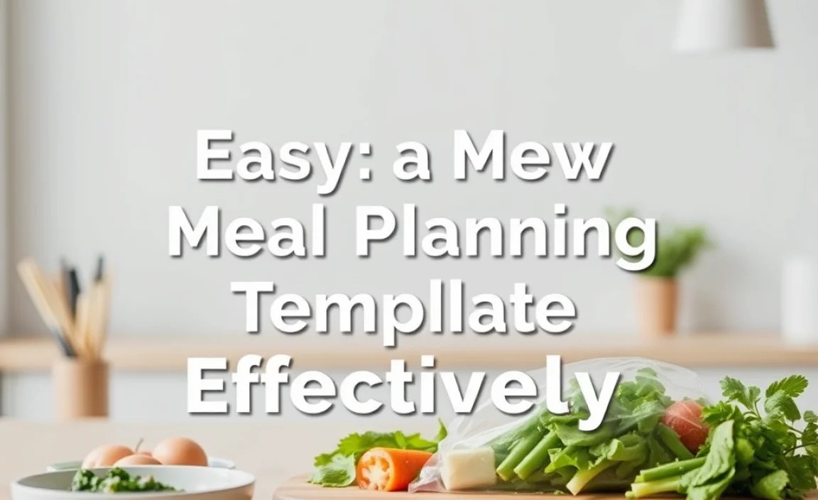 Using a Meal Planning Template Effectively