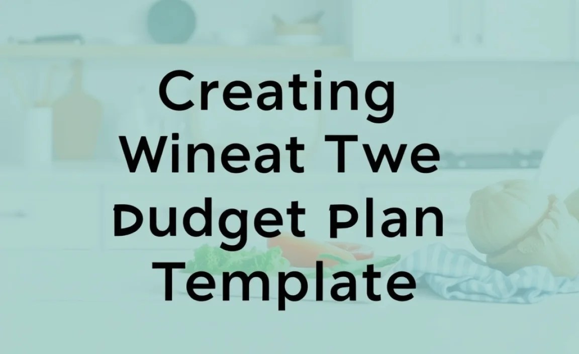 Creating a Winter Meal Plan Template