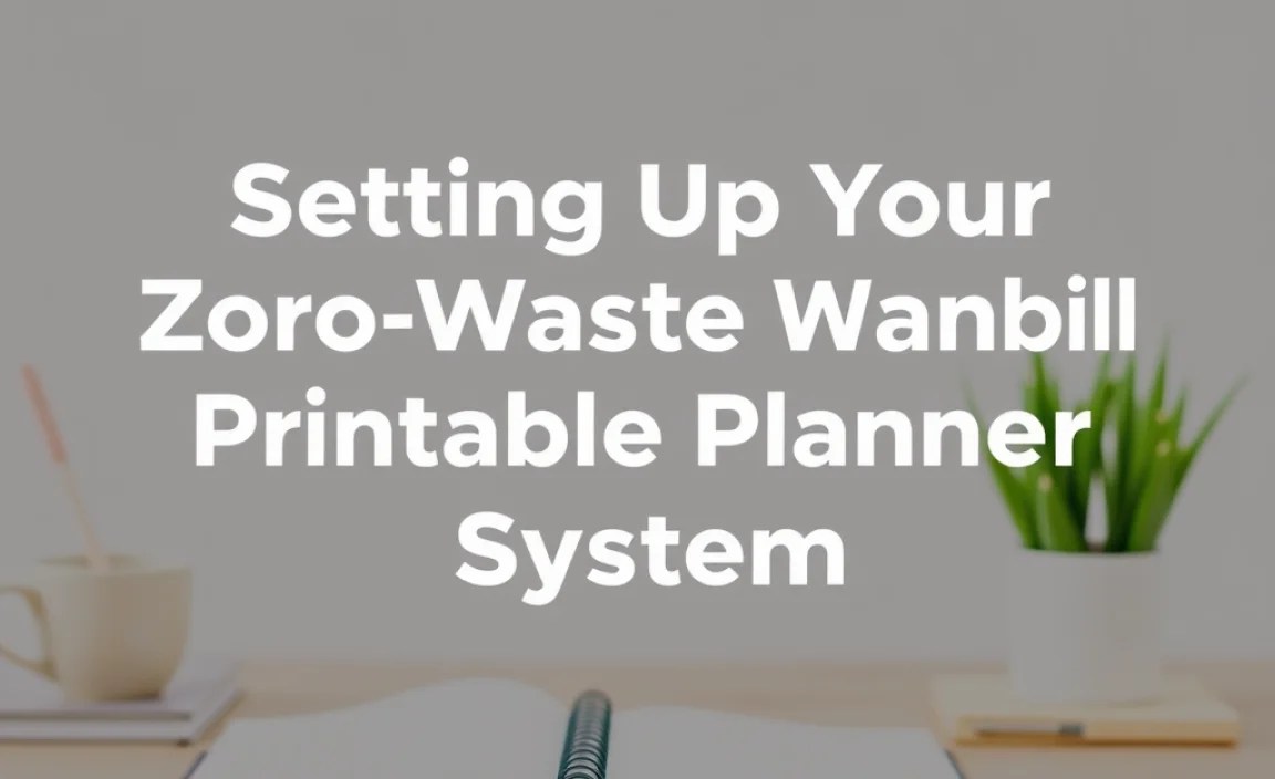 Setting Up Your Zero Waste Planner System