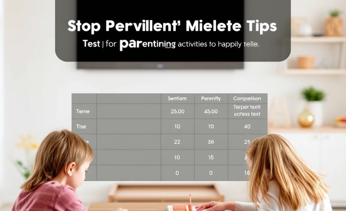 Table for Parenting Activities Comparison